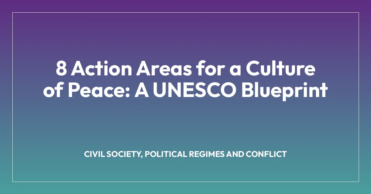 8 Action Areas for a Culture of Peace: A UNESCO Blueprint