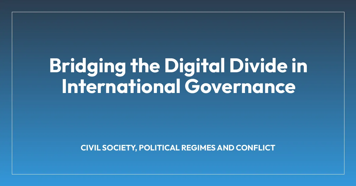Bridging the Digital Divide in International Governance
