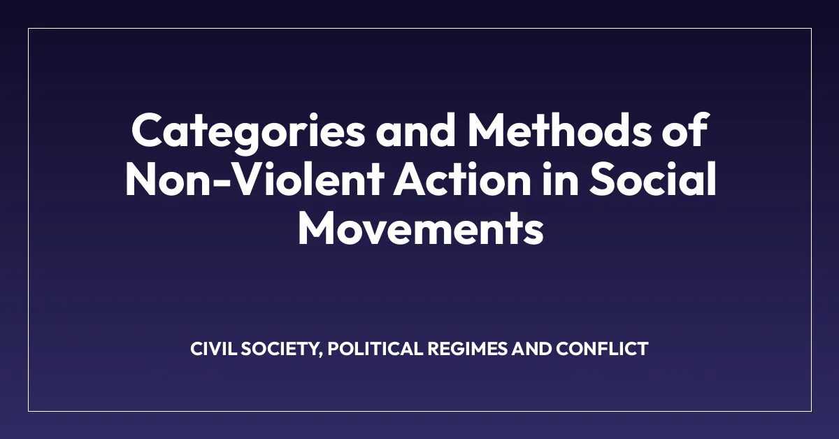 Categories and Methods of Non-Violent Action in Social Movements