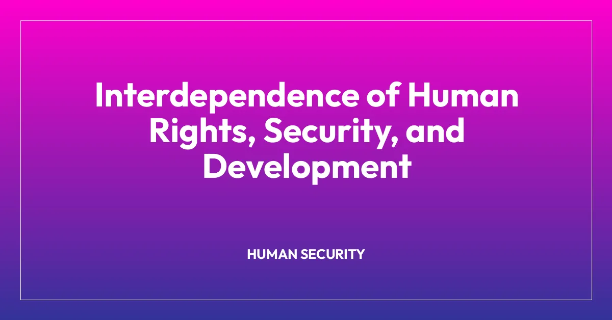 Interdependence of Human Rights, Security, and Development