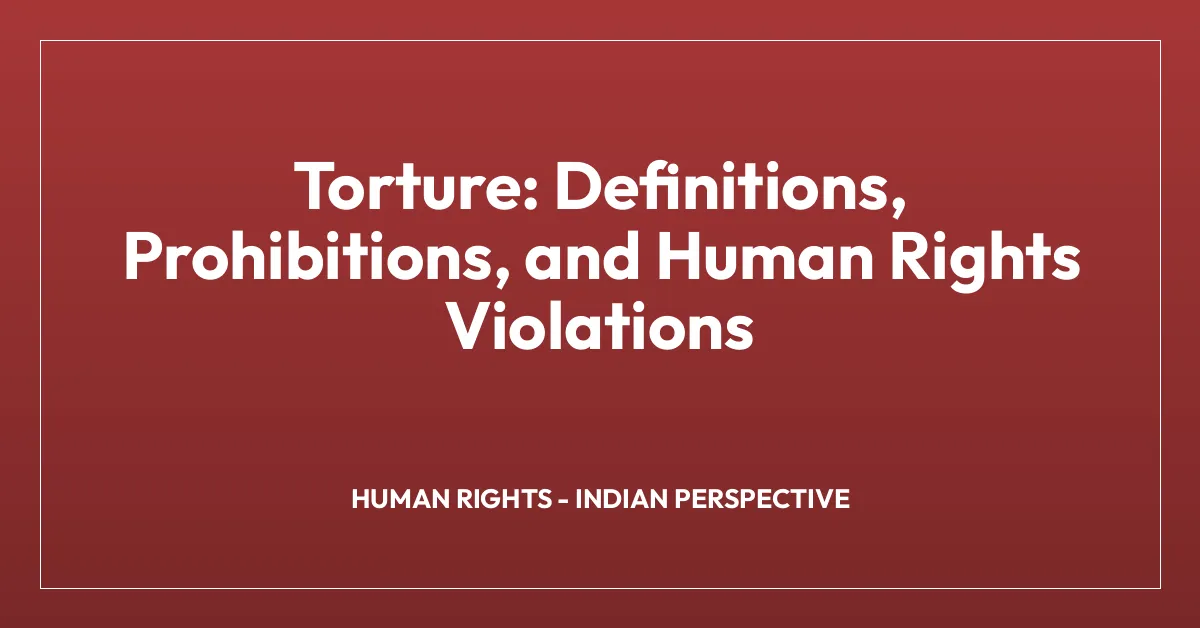 Torture: Definitions, Prohibitions, and Human Rights Violations