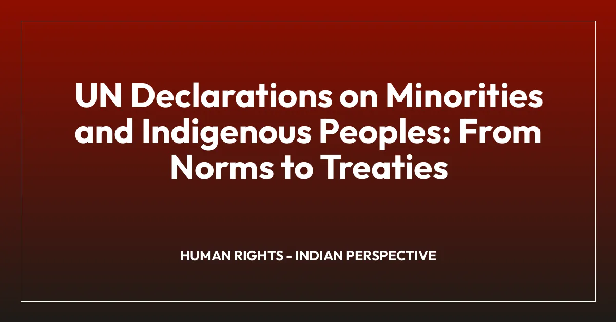 UN Declarations on Minorities and Indigenous Peoples: From Norms to Treaties