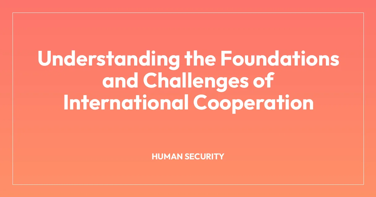 Understanding the Foundations and Challenges of International Cooperation