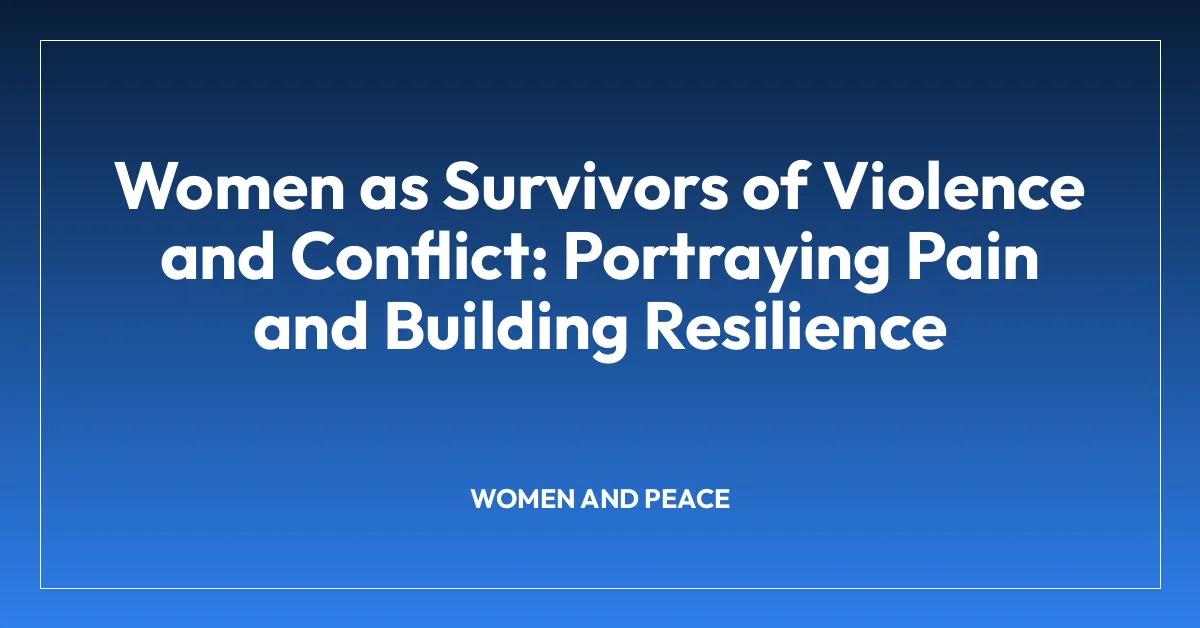 Women as Survivors of Violence and Conflict: Portraying Pain and Building Resilience